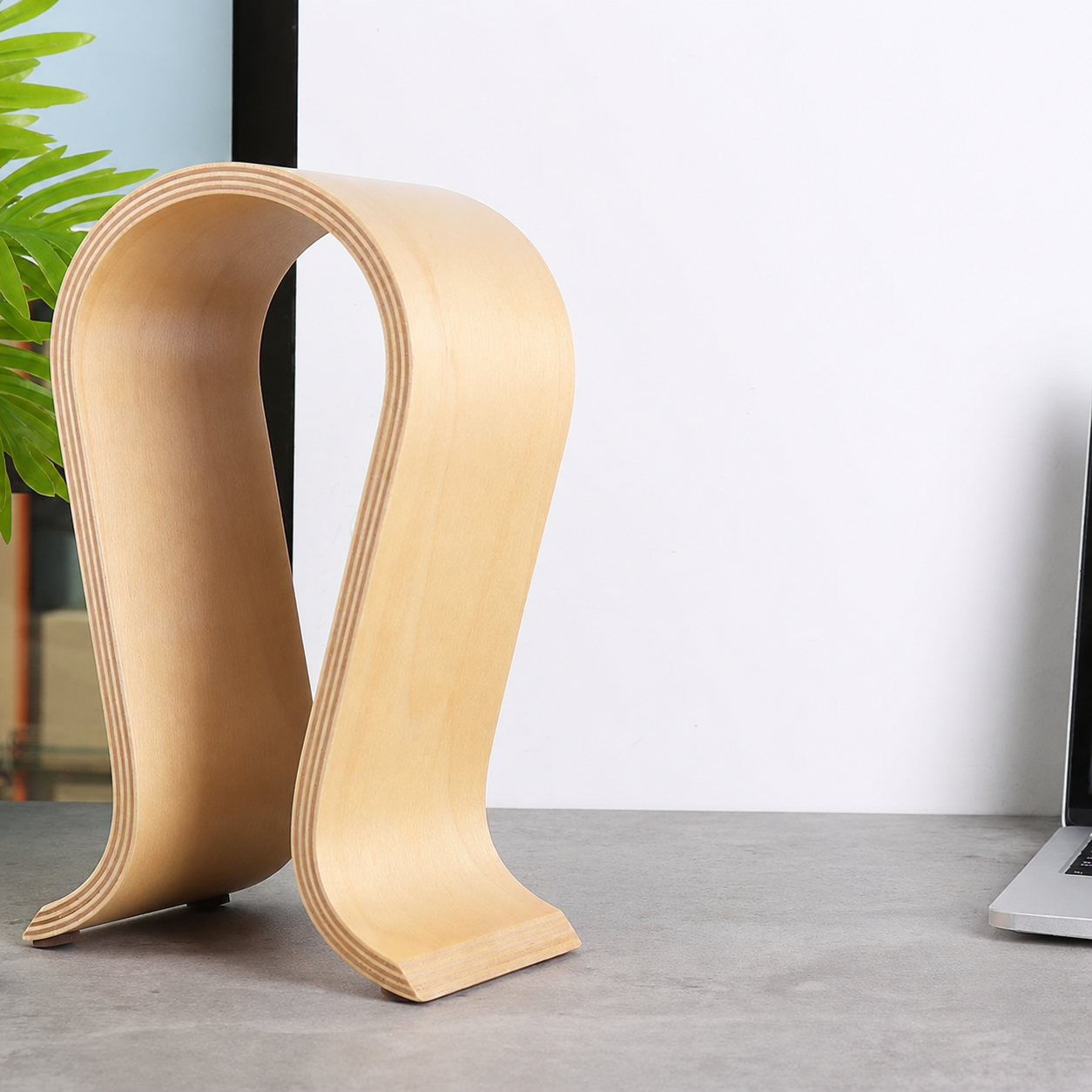 Wooden Headphone Stand — Solid Wood Headset Holder & Display Stand for Home Office, Gaming Setup, Desk & Studio