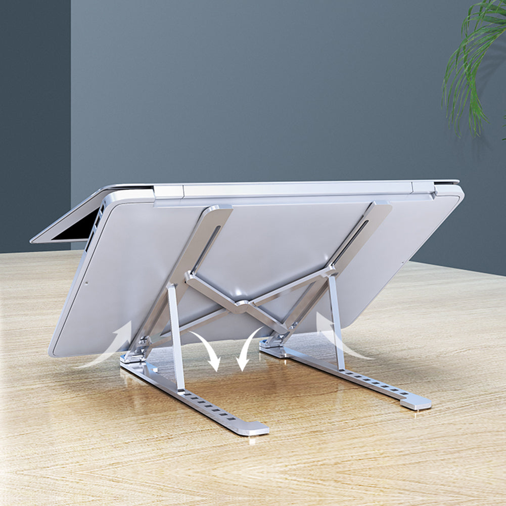 Portable Foldable Laptop Stand — Adjustable Aluminum Riser for MacBook & Laptops