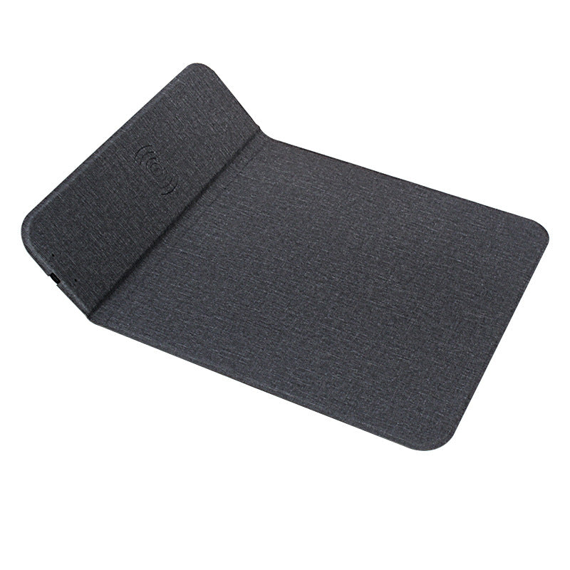Wireless Charging Mouse Pad with Phone Holder — Qi Fast Charging Desk Mat for iPhone & Samsung