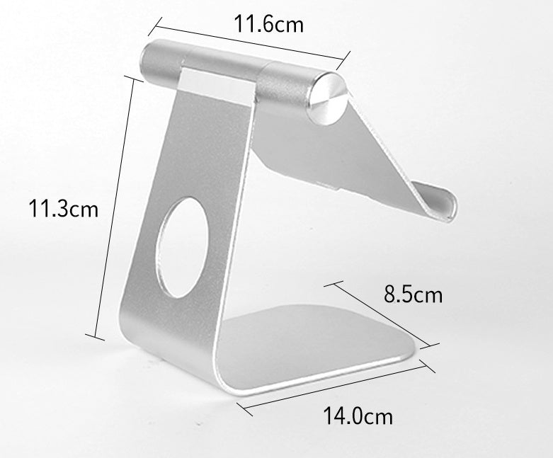 Aluminum Phone & Tablet Stand — Adjustable Desk Holder for iPad, iPhone & Android Devices