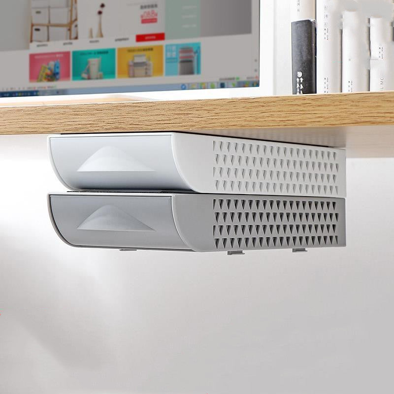 Under Desk Drawer Organizer — Self-Adhesive Hidden Slide-Out Storage for Home Office Desk