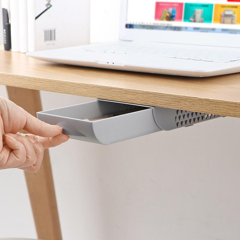 Under Desk Drawer Organizer — Self-Adhesive Hidden Slide-Out Storage for Home Office Desk