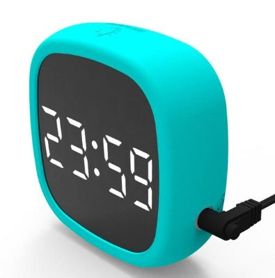 LED Mirror Desk Clock with Alarm & Snooze — USB Powered Digital Clock for Home Office, Bedroom & Work From Home Desk