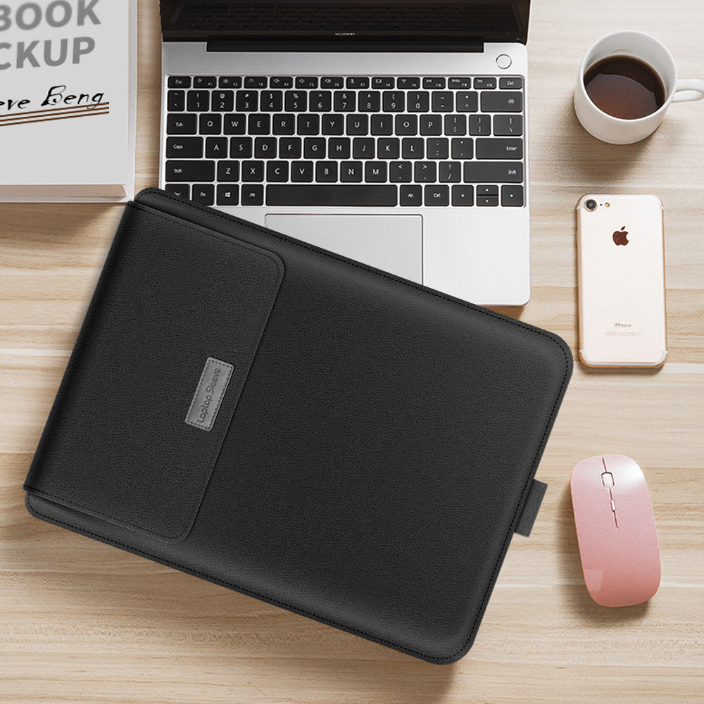 Leather Laptop Sleeve with Desk Mat — Multi-Function Laptop Case for MacBook & Laptop Home Office