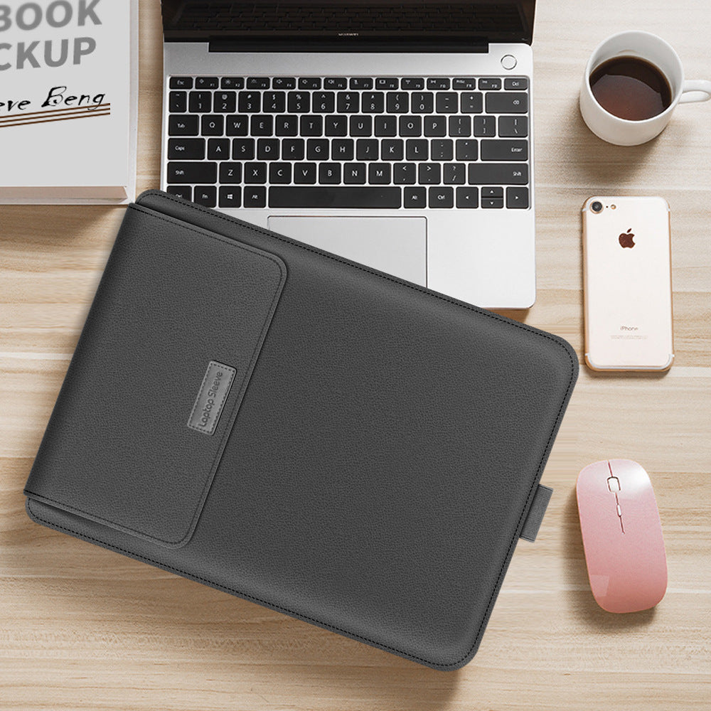Leather Laptop Sleeve with Desk Mat — Multi-Function Laptop Case for MacBook & Laptop Home Office