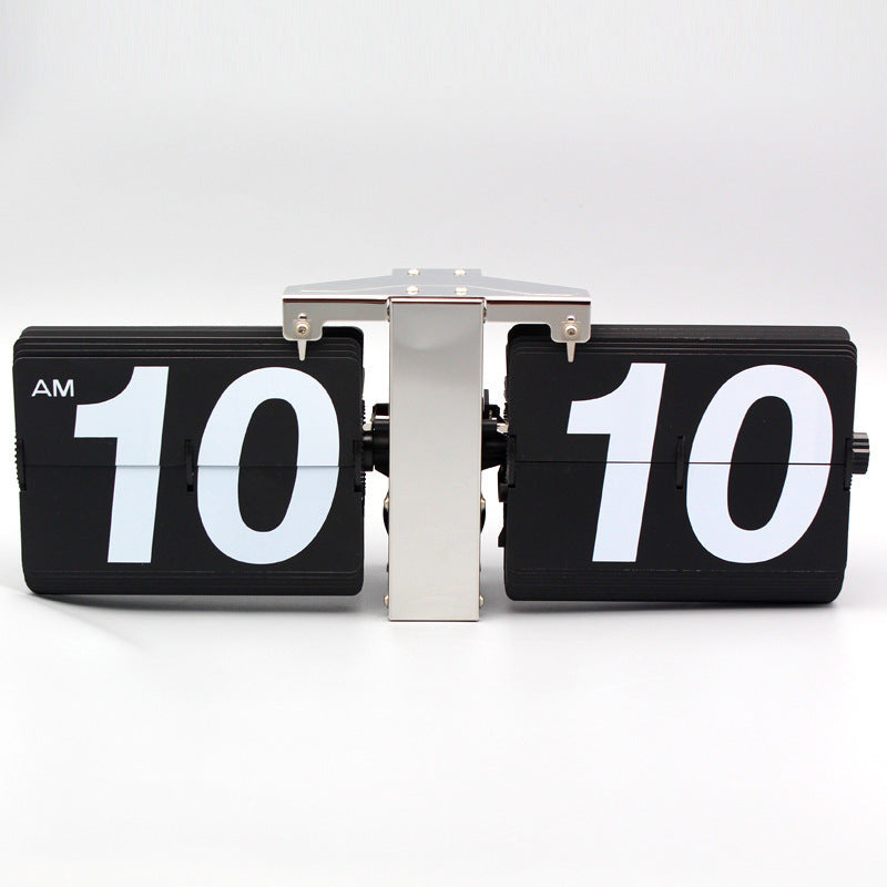 Retro Flip Desk Clock — Large Automatic Flip Clock for Home Office, Desk & Shelf Decor