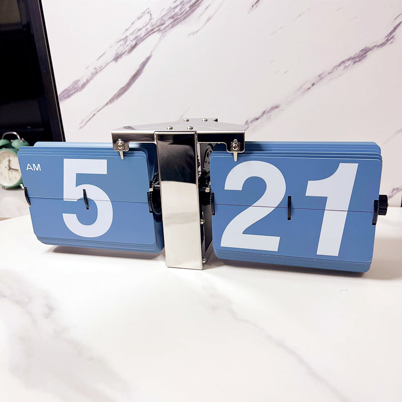 Retro Flip Desk Clock — Large Automatic Flip Clock for Home Office, Desk & Shelf Decor