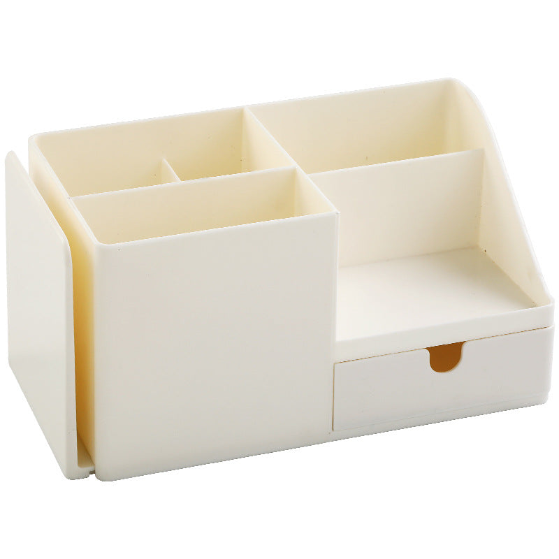 Multi-Compartment Desk Organizer with Hidden Drawer — Pen Holder, File & Storage Caddy for Home Office, Work From Home Desk