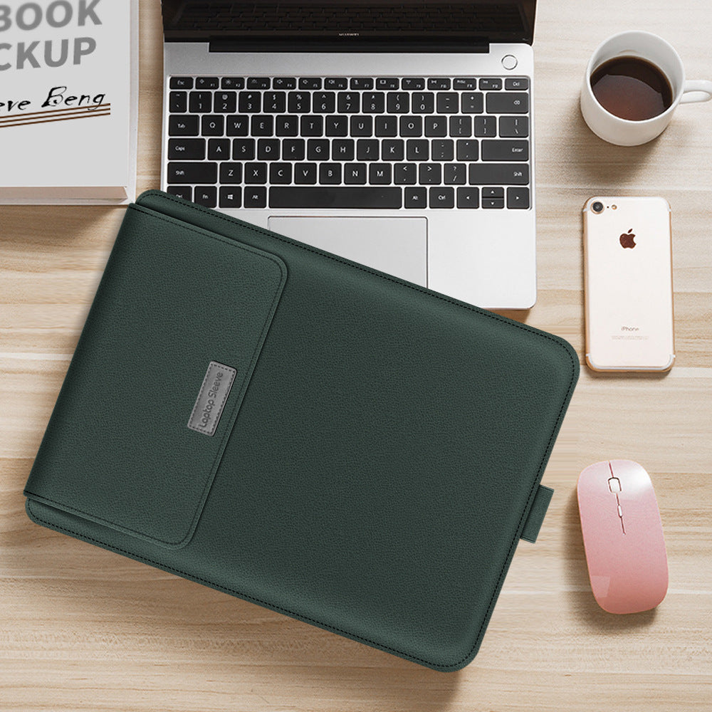 Leather Laptop Sleeve with Desk Mat — Multi-Function Laptop Case for MacBook & Laptop Home Office