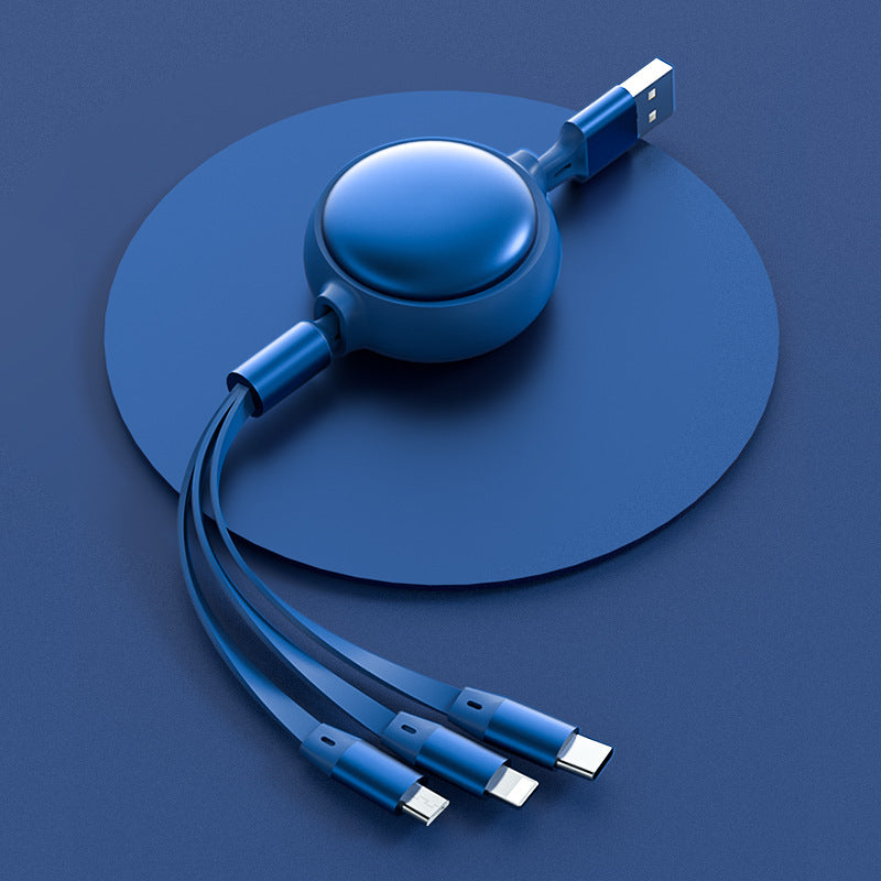 3-in-1 Retractable Charging Cable — USB-C, Lightning & Micro USB for iPhone, Android & iPad
