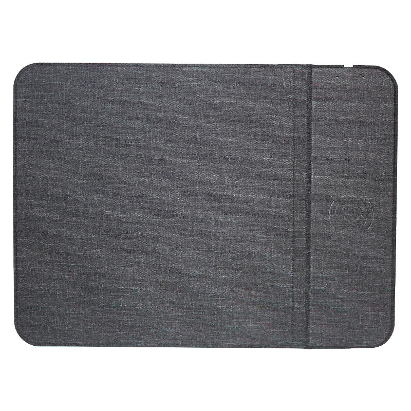 Wireless Charging Mouse Pad with Phone Holder — Qi Fast Charging Desk Mat for iPhone & Samsung