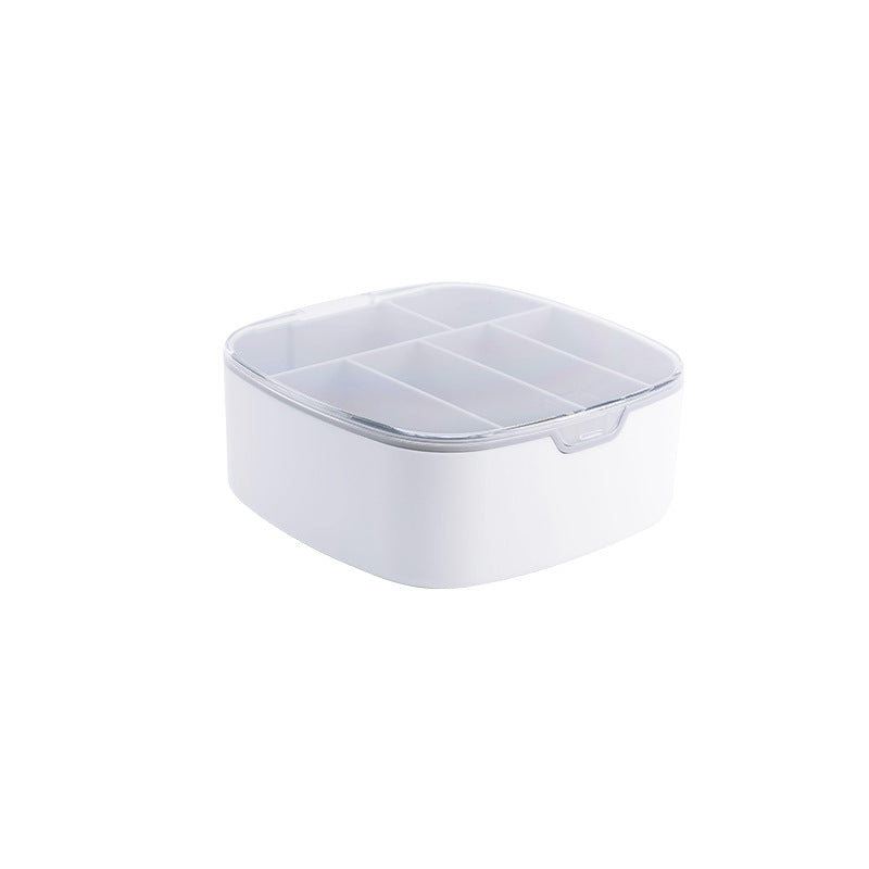 Cable Storage Box — Desk Organizer with Lid for Charging Cables, Adapters & Tech Accessories