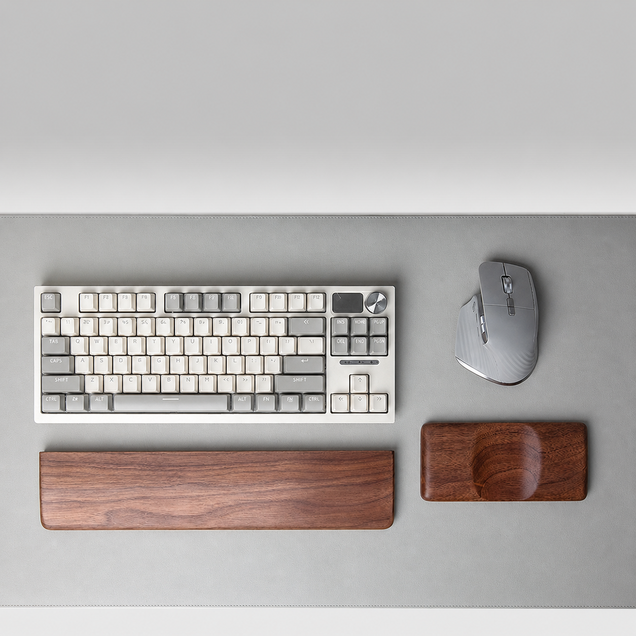 Wooden Keyboard Wrist Rest — Black Walnut Palm Rest for Mechanical & Gaming Keyboards