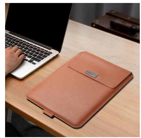 Leather Laptop Sleeve with Desk Mat — Multi-Function Laptop Case for MacBook & Laptop Home Office