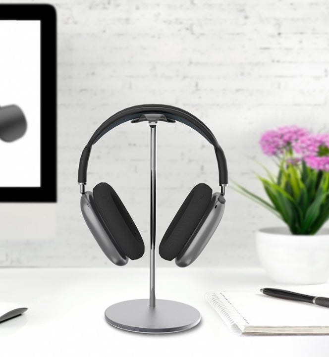 Metal Headphone Stand — Aluminum Desk Headset Holder for Home Office & Gaming Setup