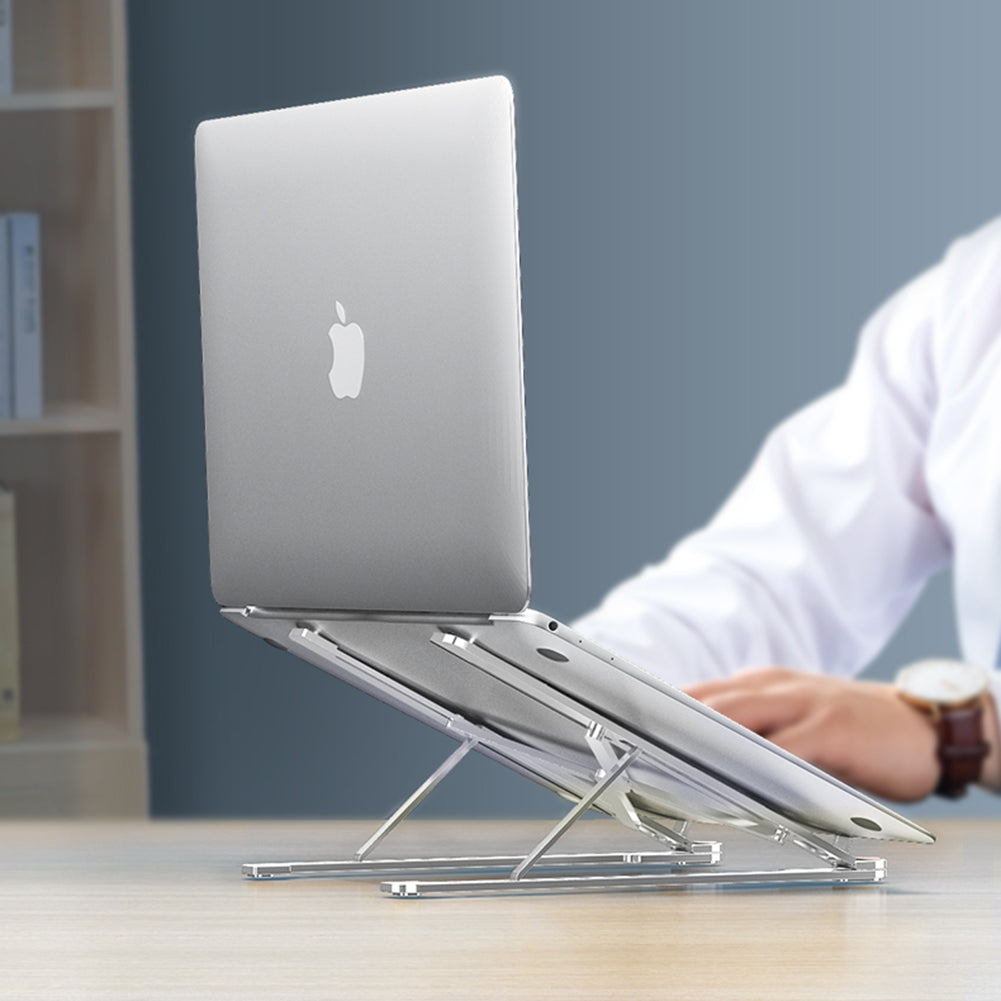 Portable Foldable Laptop Stand — Adjustable Aluminum Riser for MacBook & Laptops
