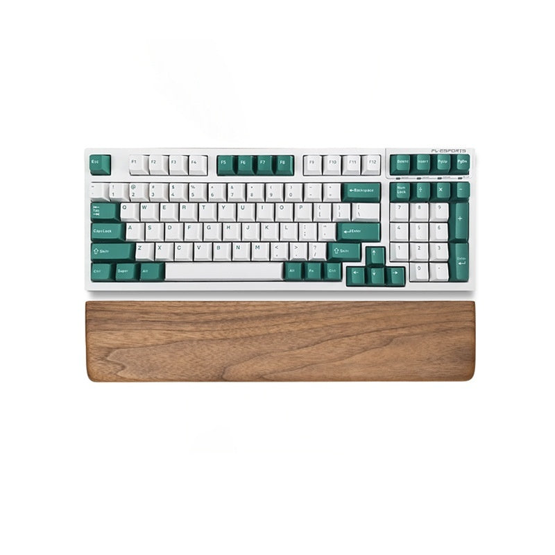 Wooden Keyboard Wrist Rest — Black Walnut Palm Rest for Mechanical & Gaming Keyboards