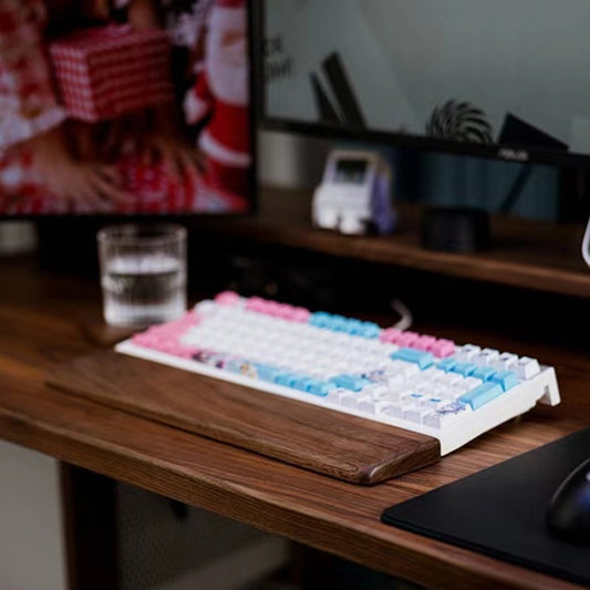 Wooden Keyboard Wrist Rest — Black Walnut Palm Rest for Mechanical & Gaming Keyboards