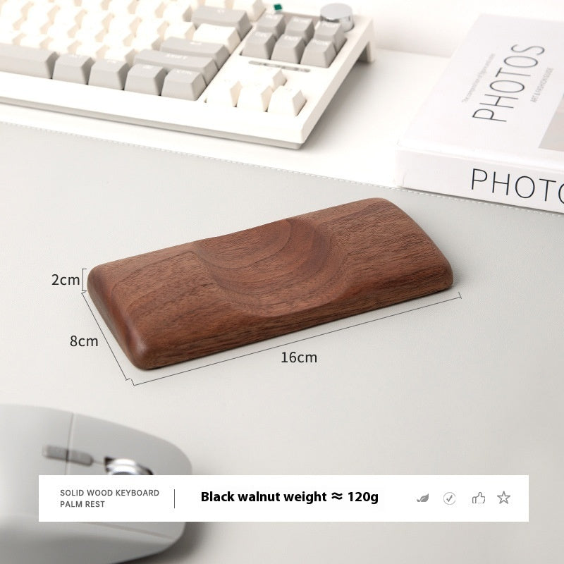 Wooden Keyboard Wrist Rest — Black Walnut Palm Rest for Mechanical & Gaming Keyboards