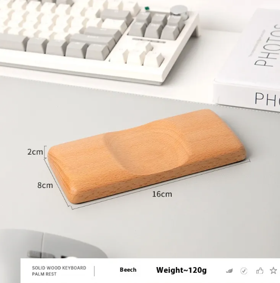 Wooden Keyboard Wrist Rest — Black Walnut Palm Rest for Mechanical & Gaming Keyboards