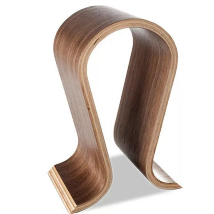 Wooden Headphone Stand — Solid Wood Headset Holder & Display Stand for Home Office, Gaming Setup, Desk & Studio