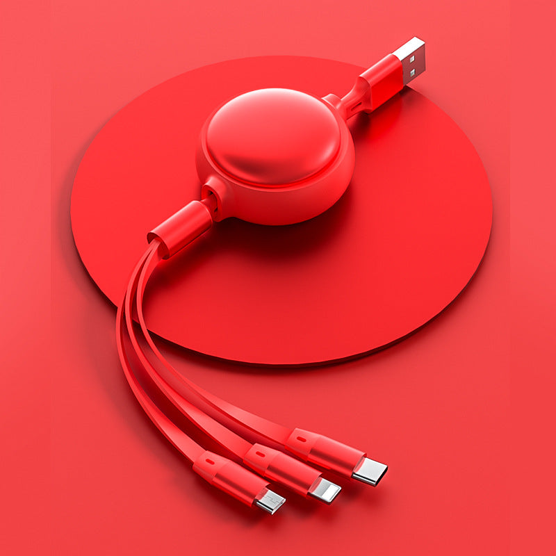 3-in-1 Retractable Charging Cable — USB-C, Lightning & Micro USB for iPhone, Android & iPad