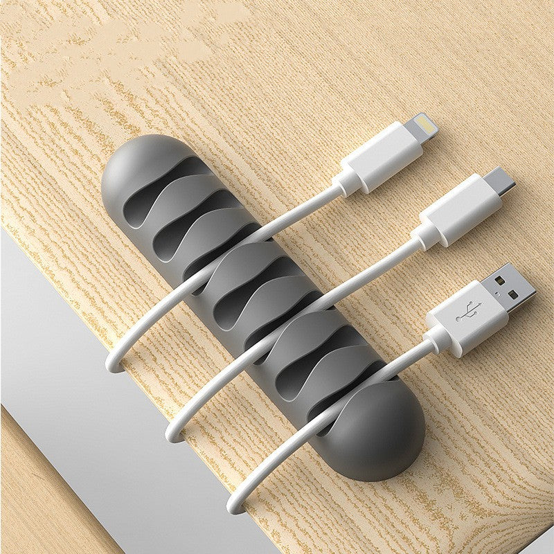 Silicone Cable Clips — Self-Adhesive Desk Cable Organizer & Cord Management Holder for Home Office