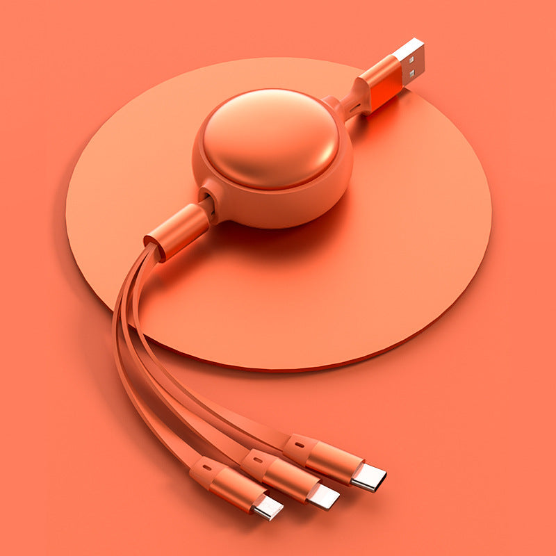 3-in-1 Retractable Charging Cable — USB-C, Lightning & Micro USB for iPhone, Android & iPad