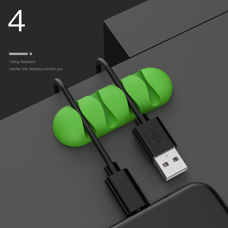 Silicone Cable Clips — Self-Adhesive Desk Cable Organizer & Cord Management Holder for Home Office