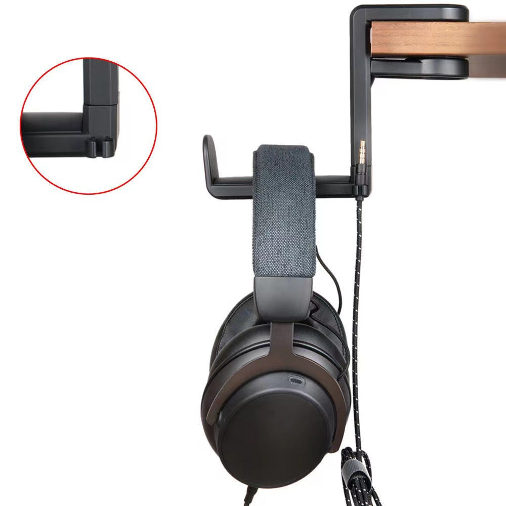 Under-Desk Headphone Hook — Clamp-On Headset Hanger for Home Office & Gaming Setup