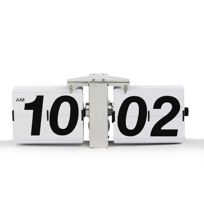 Retro Flip Desk Clock — Large Automatic Flip Clock for Home Office, Desk & Shelf Decor