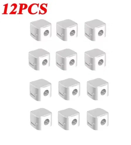 Magnetic Cable Clips — Adhesive Cord Holder & Wire Keeper for Home Office Desk, Nightstand & Under Desk Cable Management, Black & White