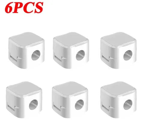 Magnetic Cable Clips — Adhesive Cord Holder & Wire Keeper for Home Office Desk, Nightstand & Under Desk Cable Management, Black & White