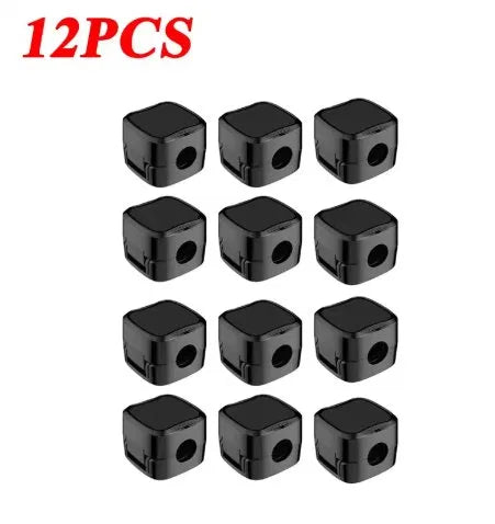 Magnetic Cable Clips — Adhesive Cord Holder & Wire Keeper for Home Office Desk, Nightstand & Under Desk Cable Management, Black & White