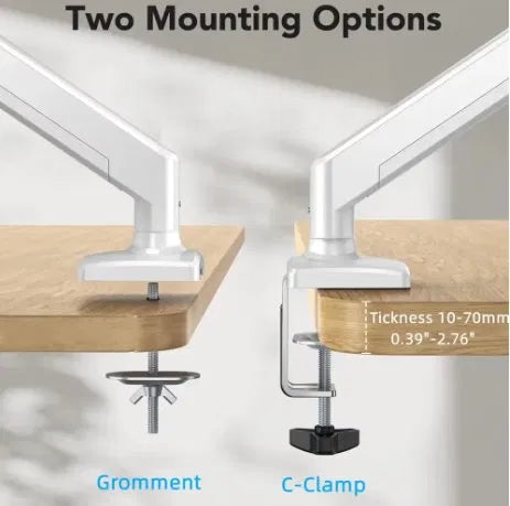 Single Monitor Arm — Gas Spring Desk Mount for 13"–32" Screens | Height Adjustable | Home Office & Gaming Setup