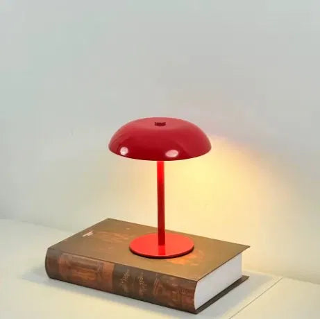 Cordless Rechargeable Mushroom Table Lamp — Dimmable Touch LED Desk Light for Home Office, Bedroom & Nightstand Decor