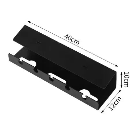 Under Desk Cable Management Tray with Clamp — No Drill Power Strip Holder & Cord Organizer for Home Office, Work From Home & Gaming Desk