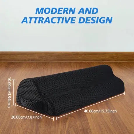 Ergonomic Memory Foam Foot Rest for Under Desk — Non-Slip Footrest Cushion with Washable Cover for Home Office, Work From Home & Gaming Chair