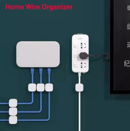Magnetic Cable Clips — Adhesive Cord Holder & Wire Keeper for Home Office Desk, Nightstand & Under Desk Cable Management, Black & White